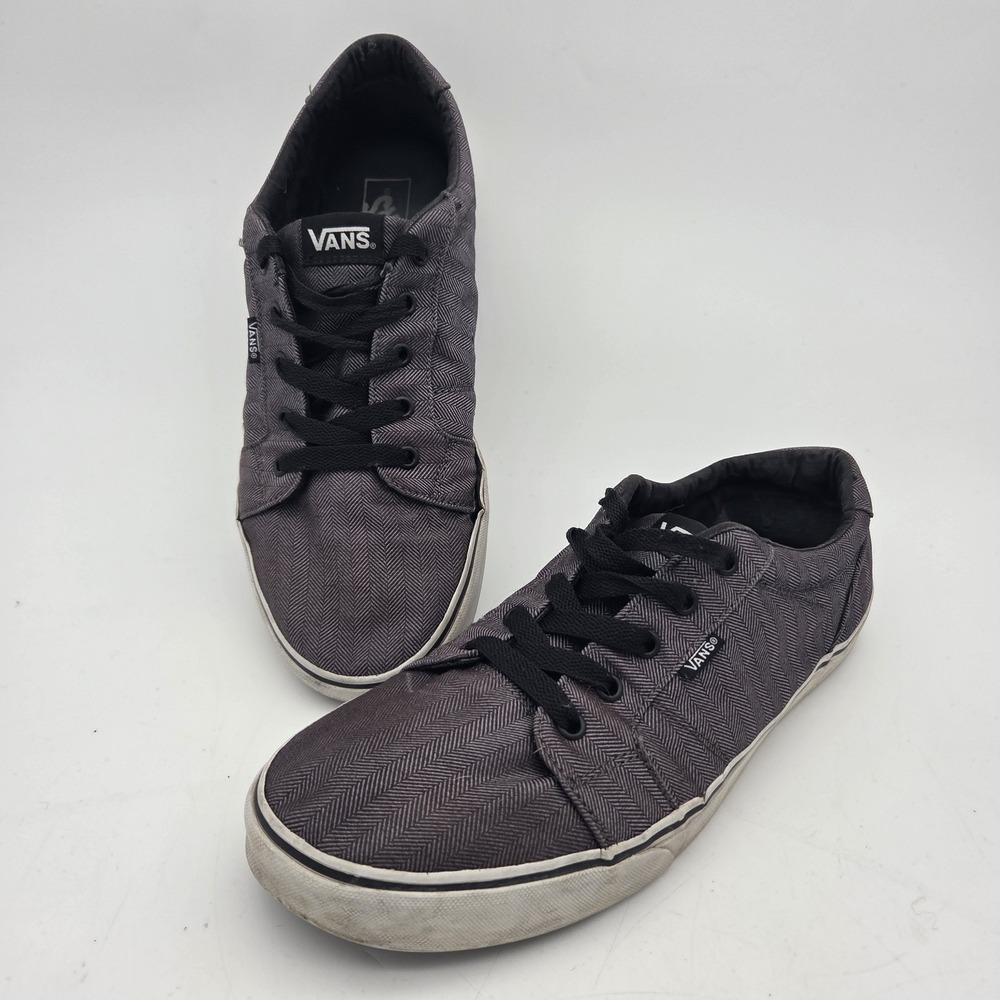 Vans Shoes Mens Size 12 Herringbone Low Top Skate Casual Lace Up Sneakers